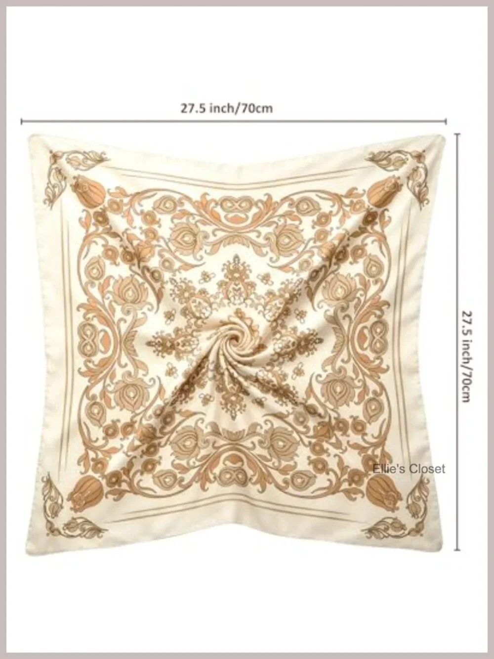 Satin Finish Square Scarf for Women Hair Wrap Head Scarf Bandana 27.5x27.5